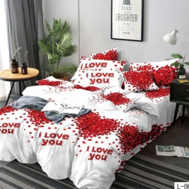 Lenjerie de pat, finet, 6 piese, Love