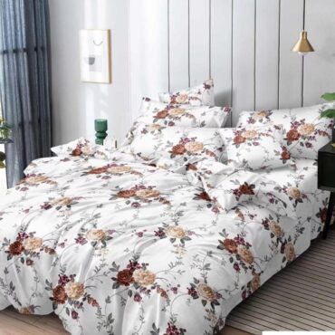 Lenjerie de pat, finet, 6 piese, Floricele