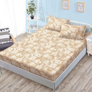 Husa de pat+2 fete de perna finet, Flori Imprimate