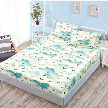 Husa de pat+2 fete de perna finet, Cerul cu Pasari