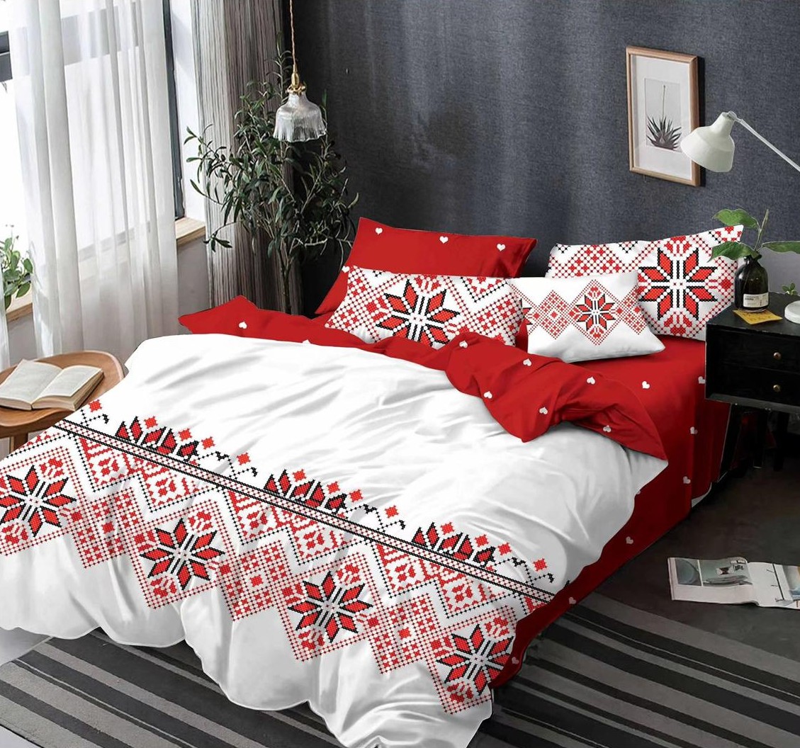 Set 6 piese, Lenjerie de pat Bumbac Finet, Traditional Romanesc